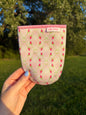Medium Pink Tulip Striped Cup Sleeve