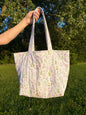 Purple Wildflower Large Tote Bag
