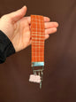 The Orange Plaid Keychain Wristlet *limited-edition*