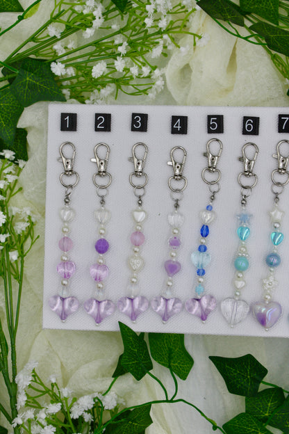 Heart Beaded Keychains #2