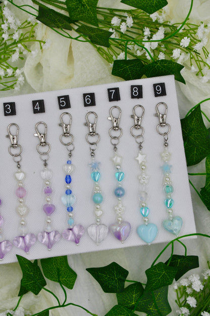 Heart Beaded Keychains #2