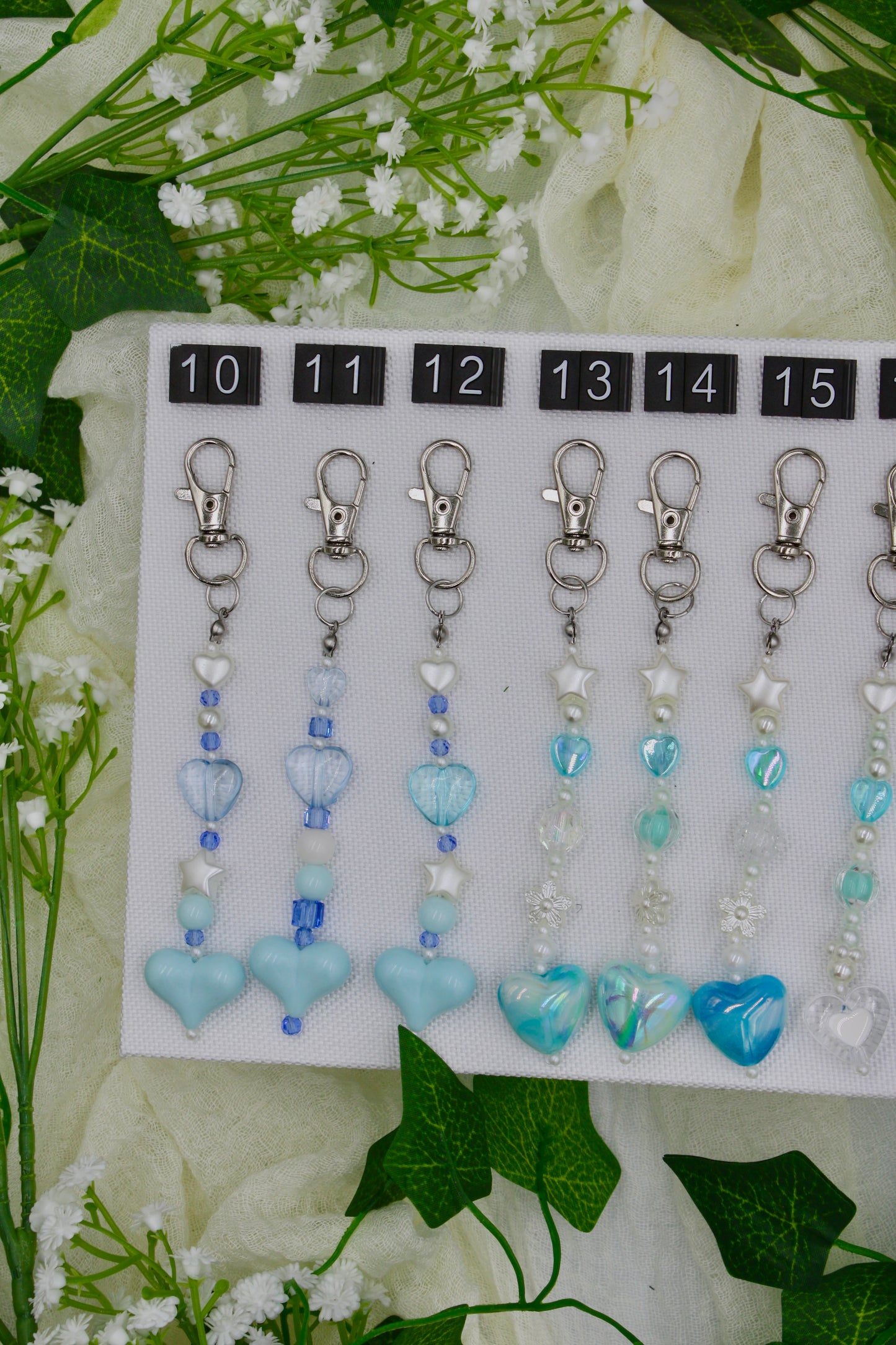 Heart Beaded Keychains #2