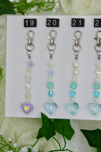 Heart Beaded Keychains #2