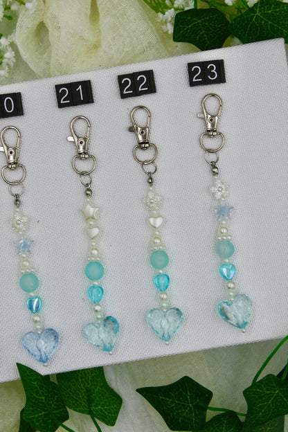 Heart Beaded Keychains #2