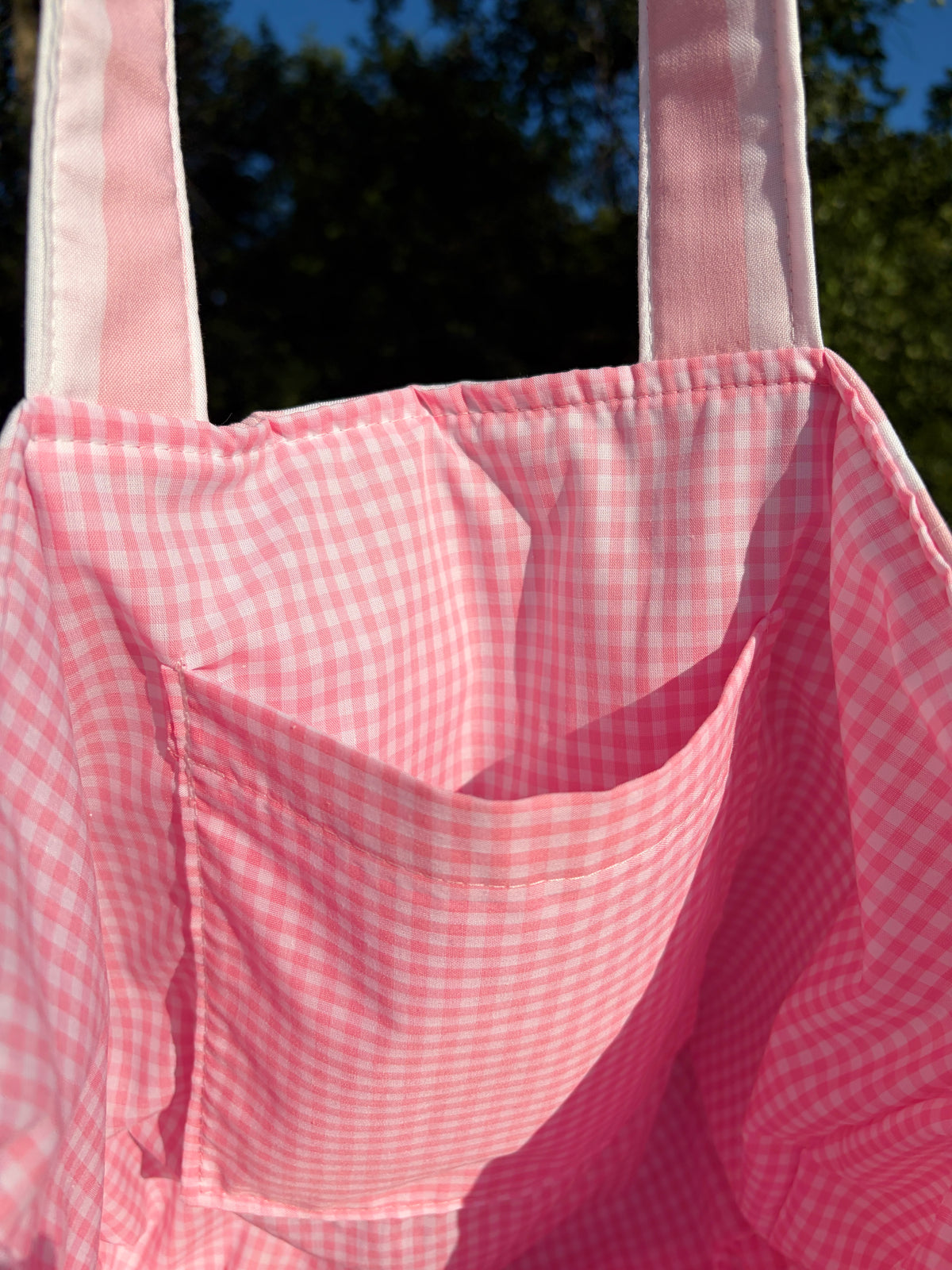 Pink & White Stripe Large Tote Bag