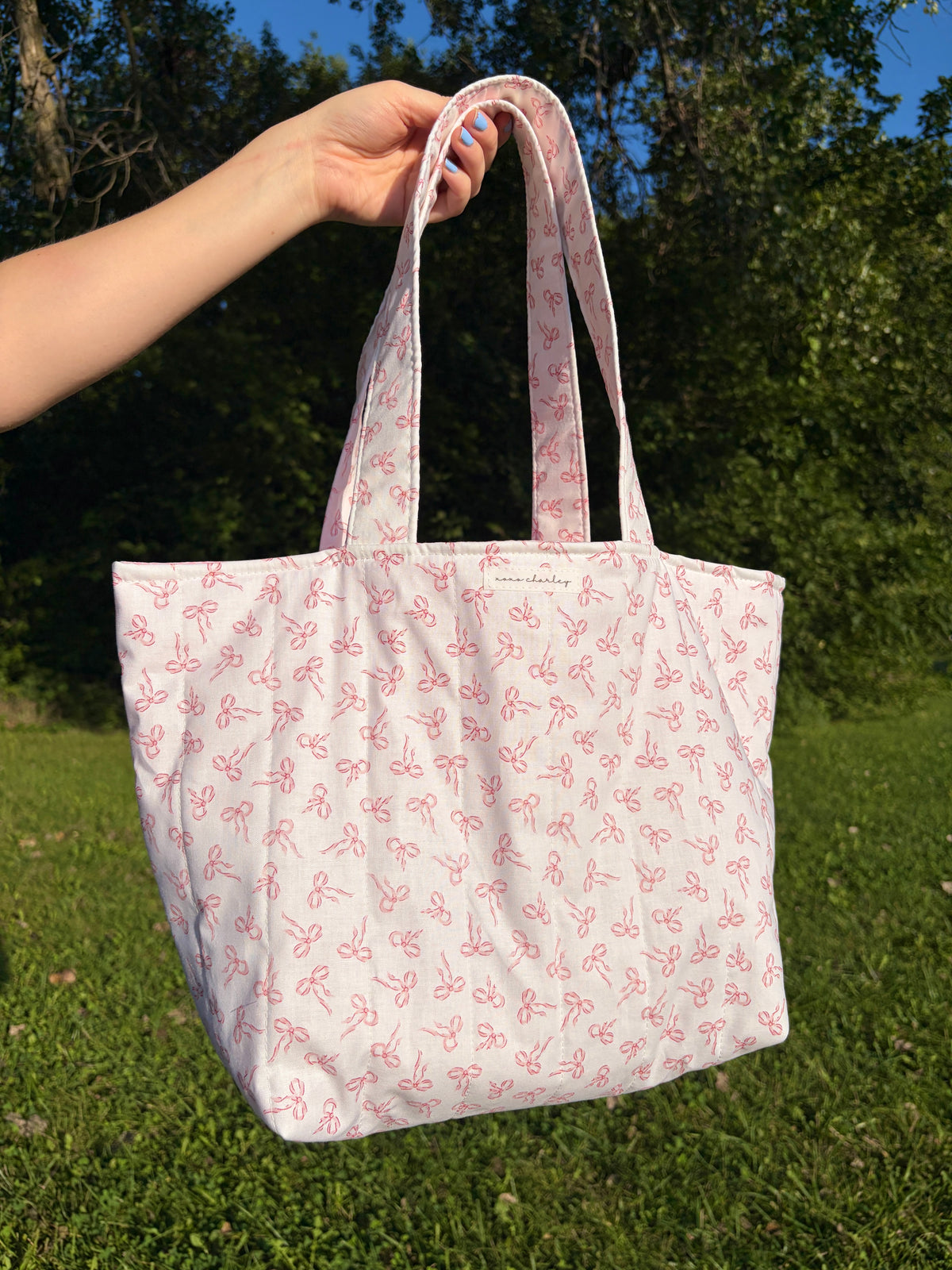 Mini Pink Bows Large Tote Bag