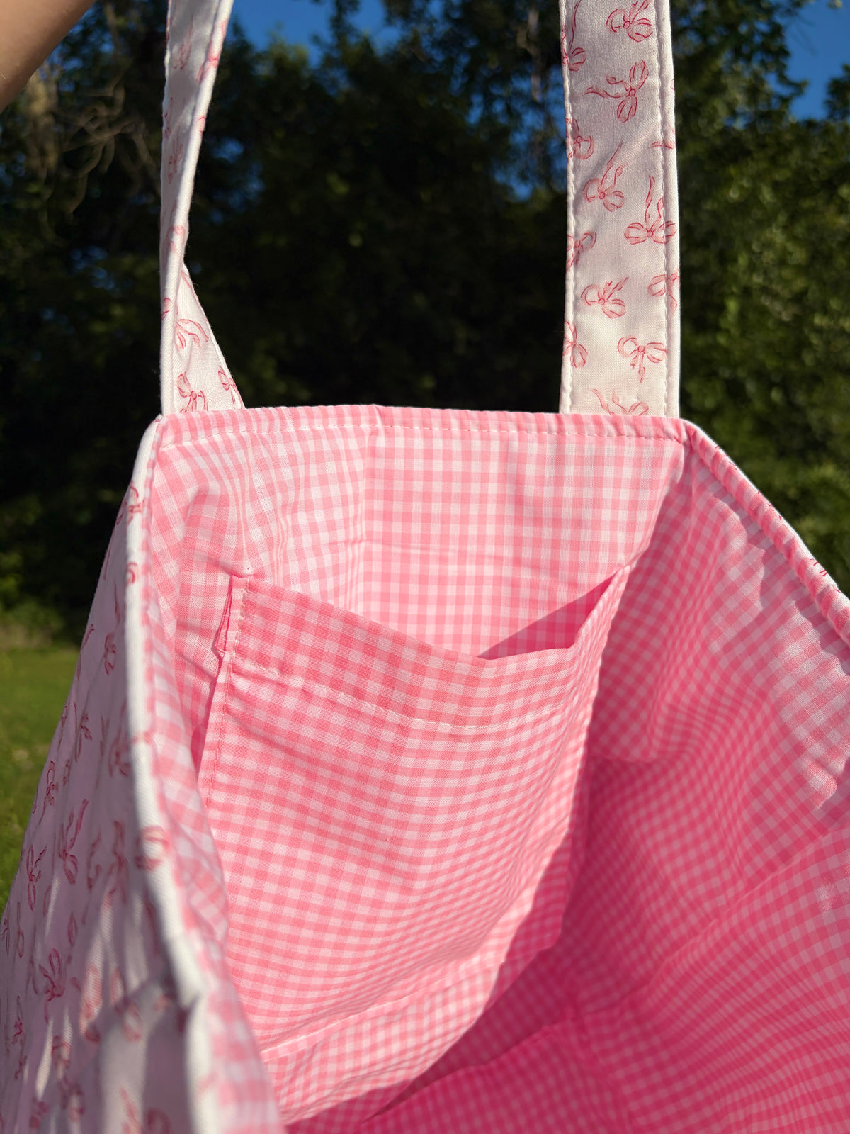 Mini Pink Bows Large Tote Bag