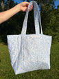 Vintage Blue Large Tote Bag