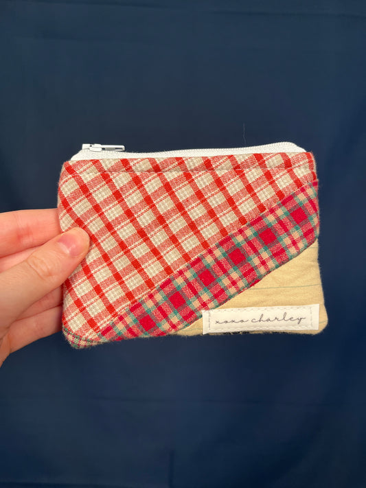 The Polka Dot Flannel Coin Pouch #1 *limited-edition*