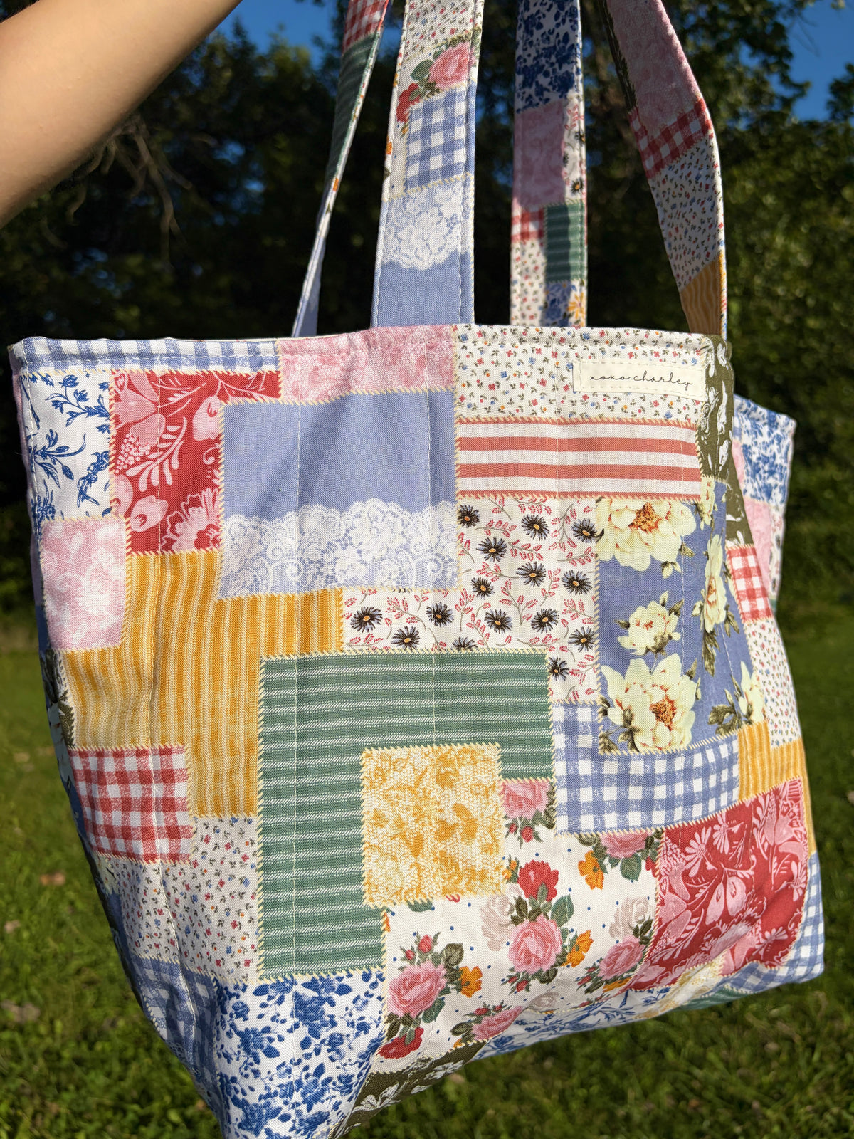 Colorful Picnic Large Tote Bag