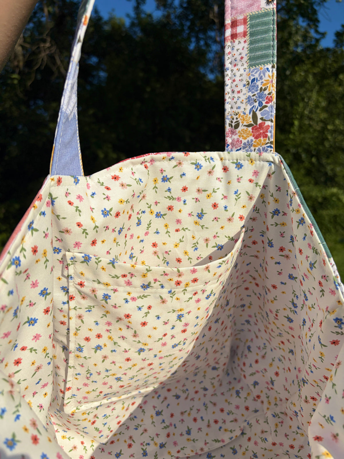 Colorful Picnic Large Tote Bag