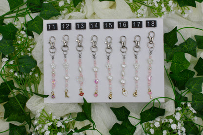 Dainty Silver & Gold Beaded Keychains