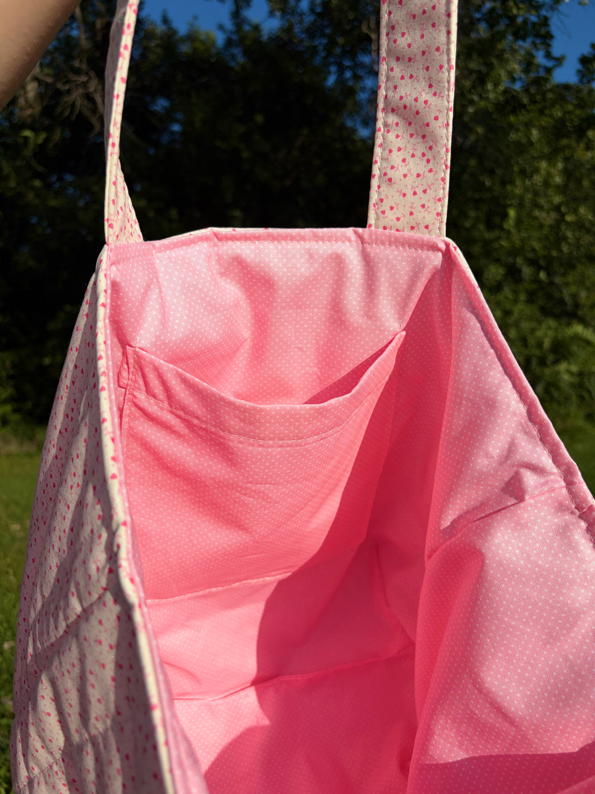 Tiny Pink Hearts Large Tote Bag