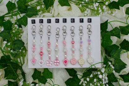 Flower Beaded Keychains #1