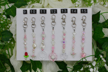 Flower Beaded Keychains #1