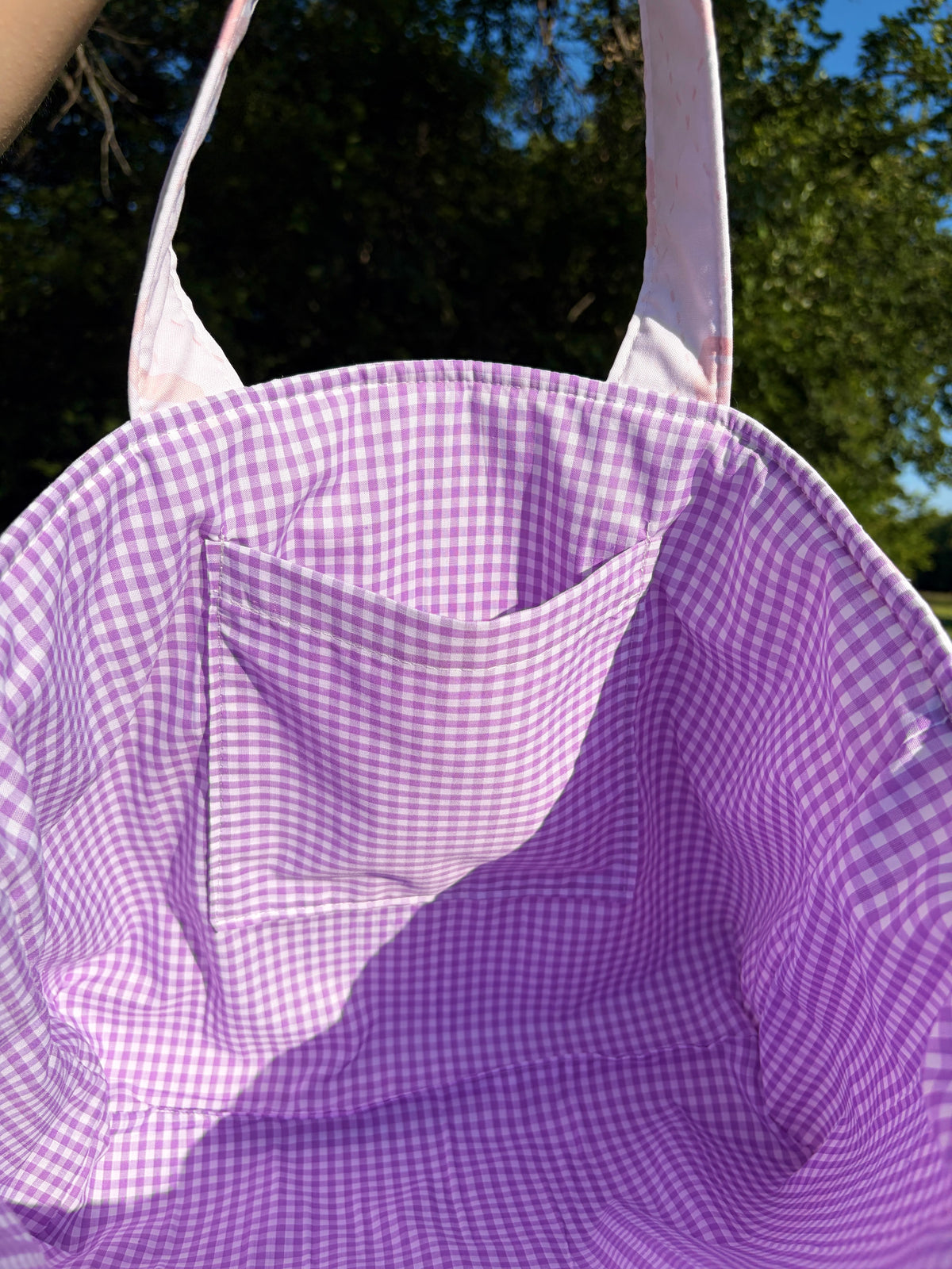 Large Pink Bow Signature Tote Bag
