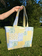 Green Patchwork Signature Tote Bag