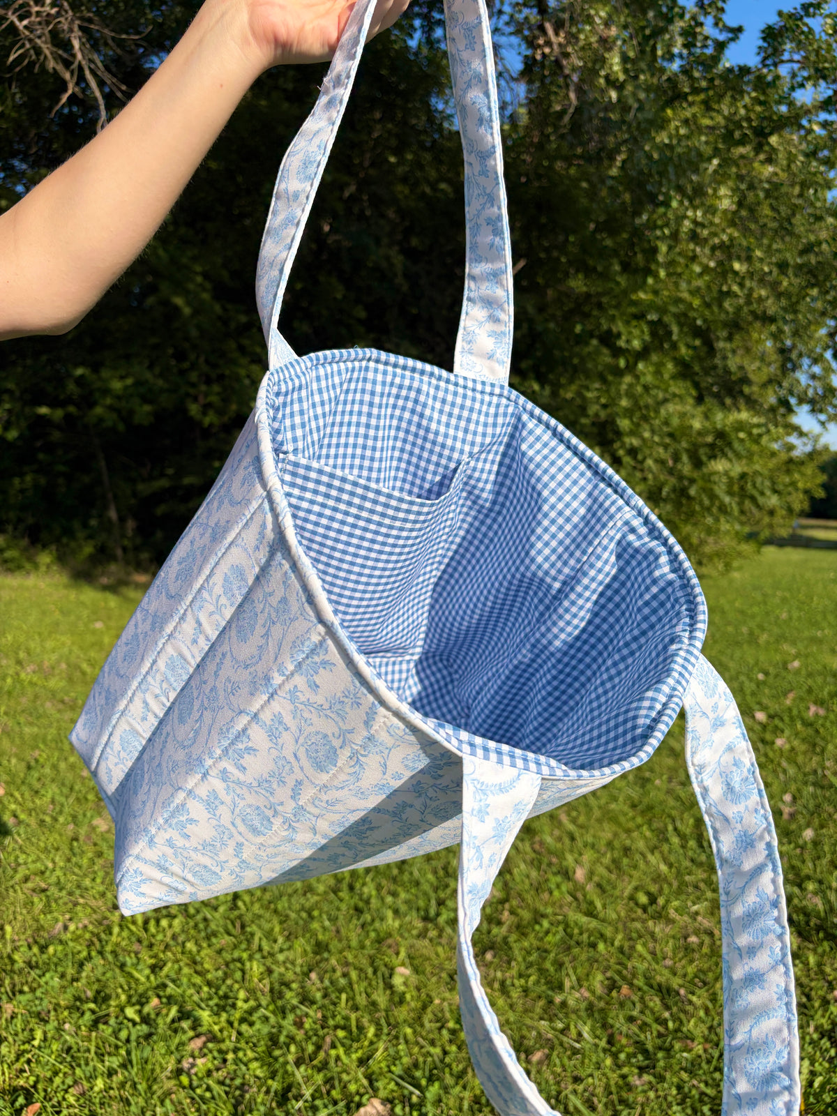 Vintage Blue Signature Tote Bag