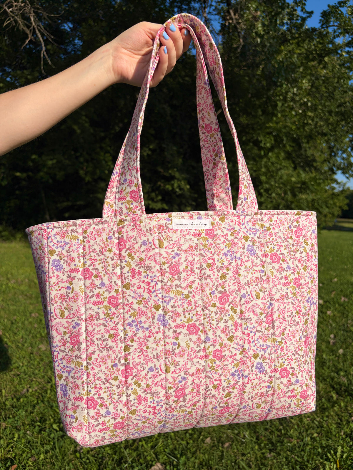Ditsy Picnic Pink Signature Tote Bag
