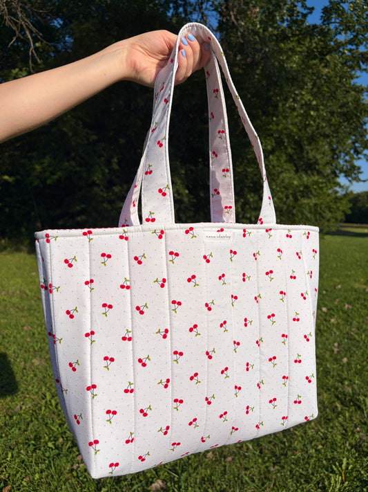 Cherry Red Signature Tote Bag