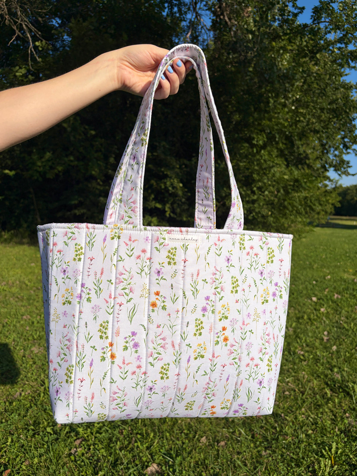 Purple Wildflower Signature Tote Bag