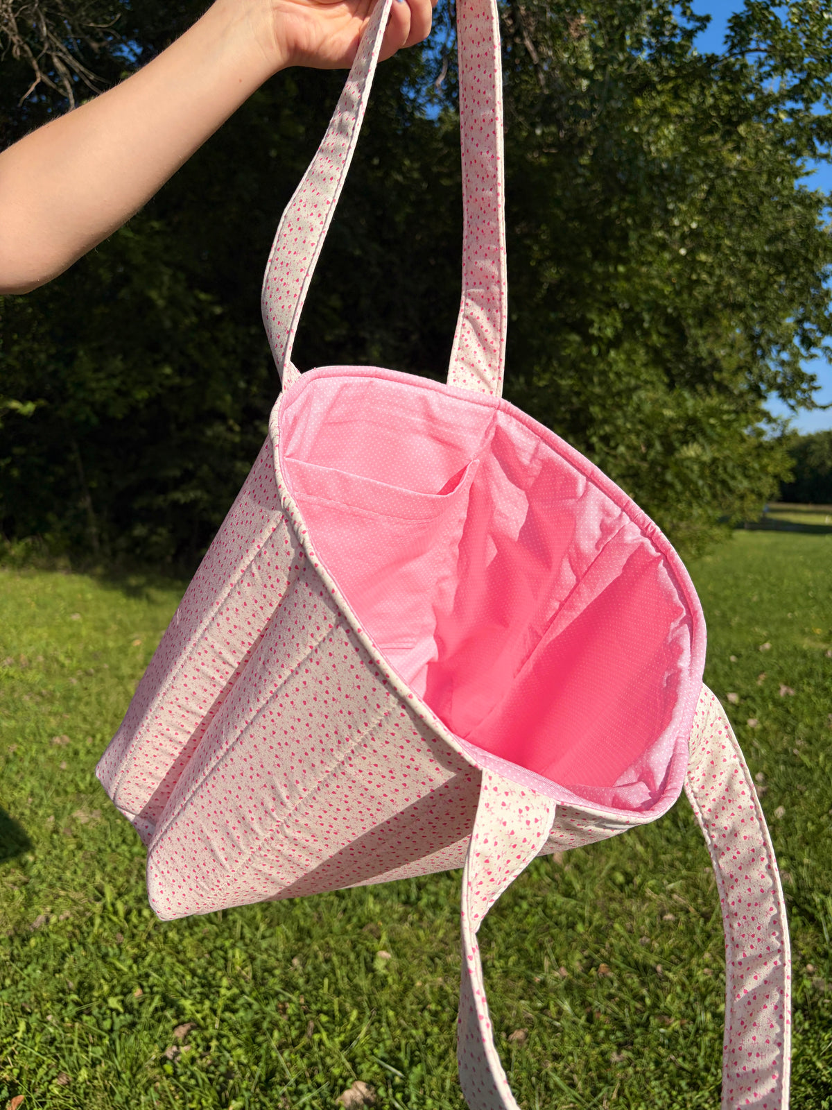 Tiny Pink Hearts Signature Tote Bag