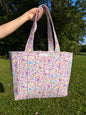 Ditsy Picnic Purple Signature Tote Bag