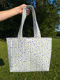 Purple Floral Signature Tote Bag