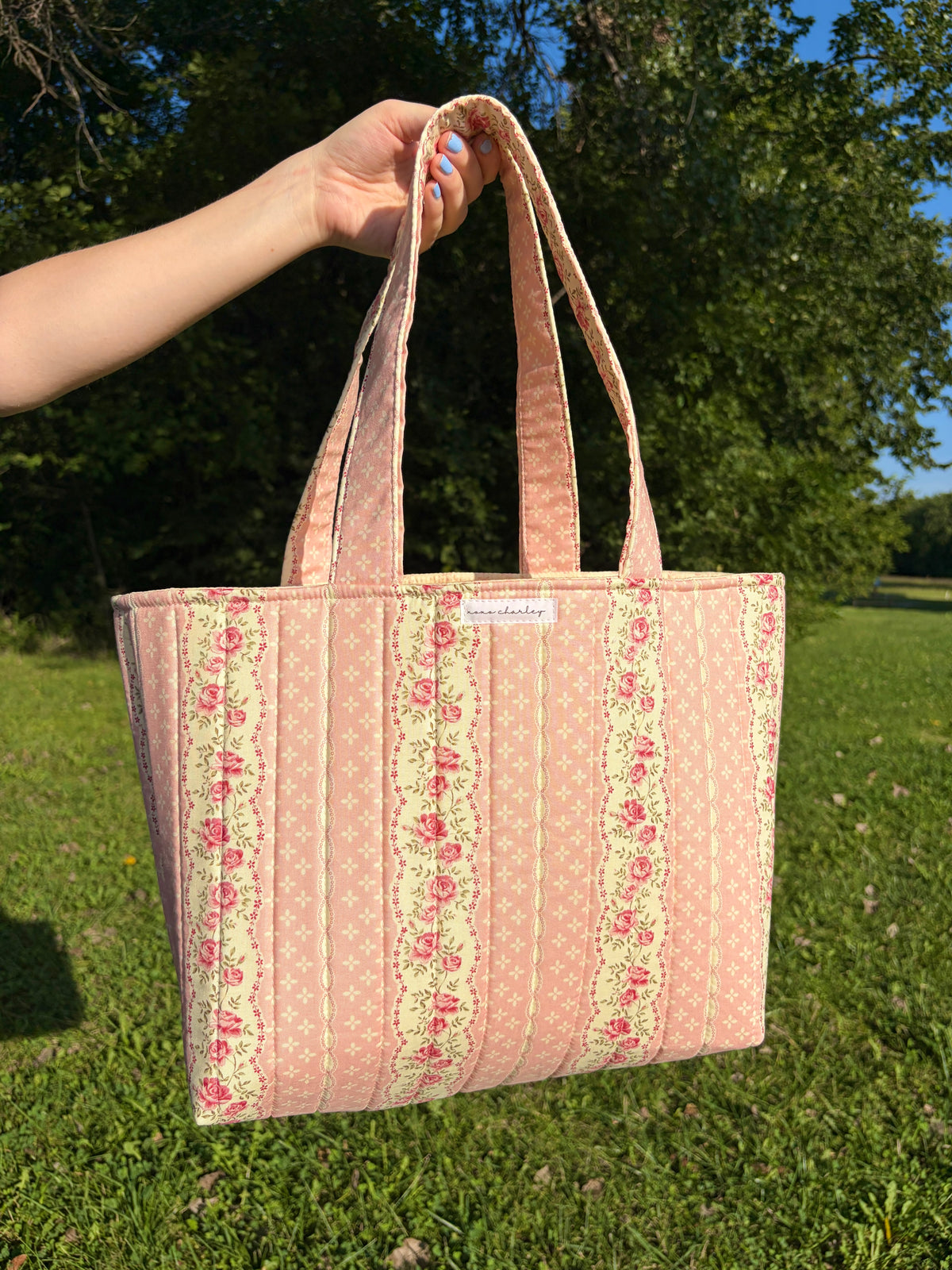 Pink & Yellow Floral Signature Tote Bag