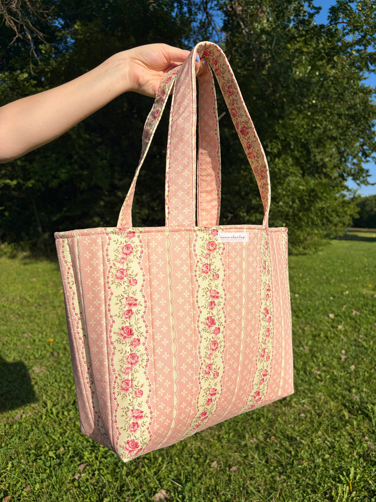 Pink & Yellow Floral Signature Tote Bag