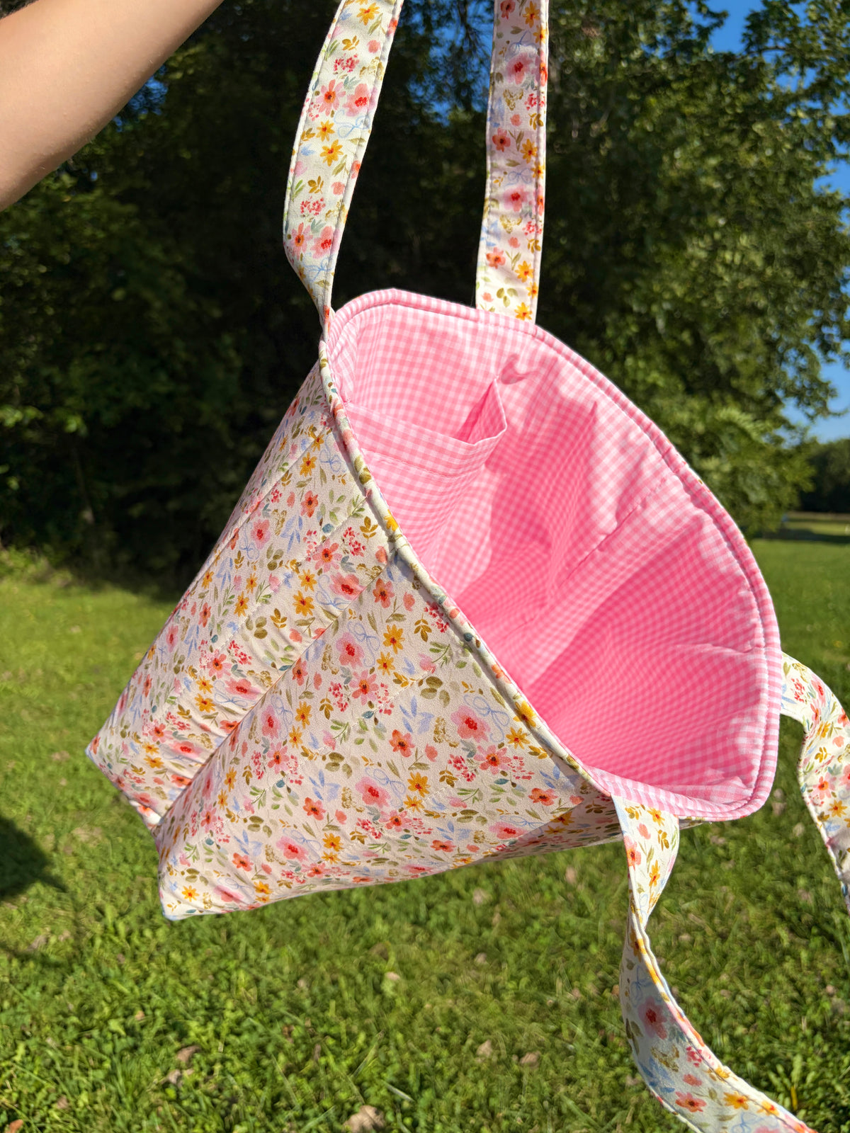 Bright Floral Signature Tote Bag