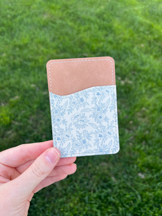 Light Blue Doodle Phone Wallet #32
