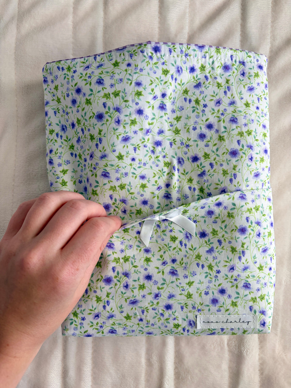 Purple Floral Bible Sleeve