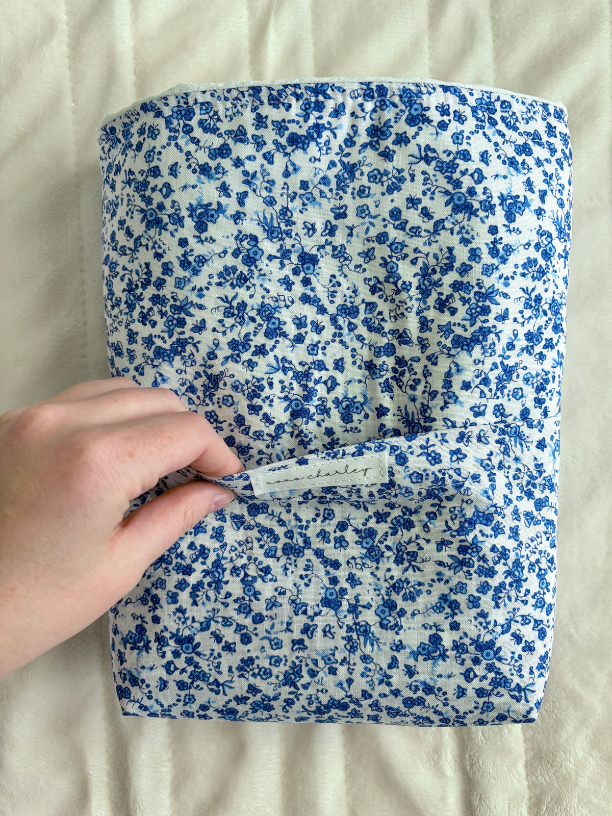 Royal Blue Floral Bible Sleeve