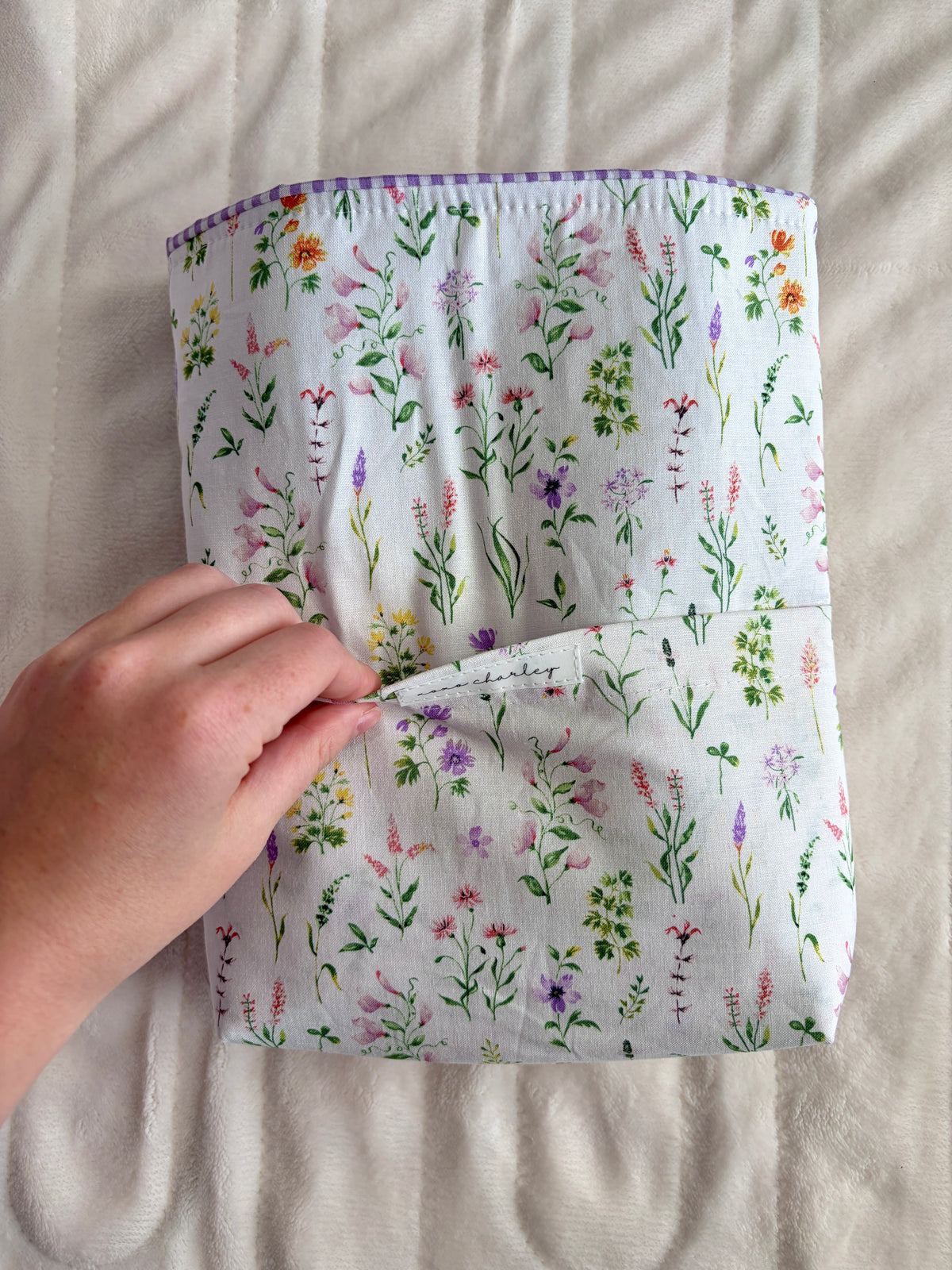 Purple Wildflower Bible Sleeve