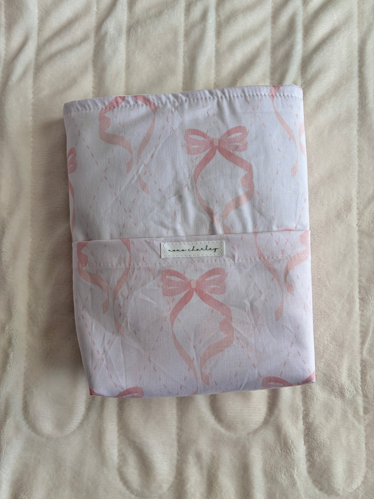 Large Pink Bow Bible Sleeve