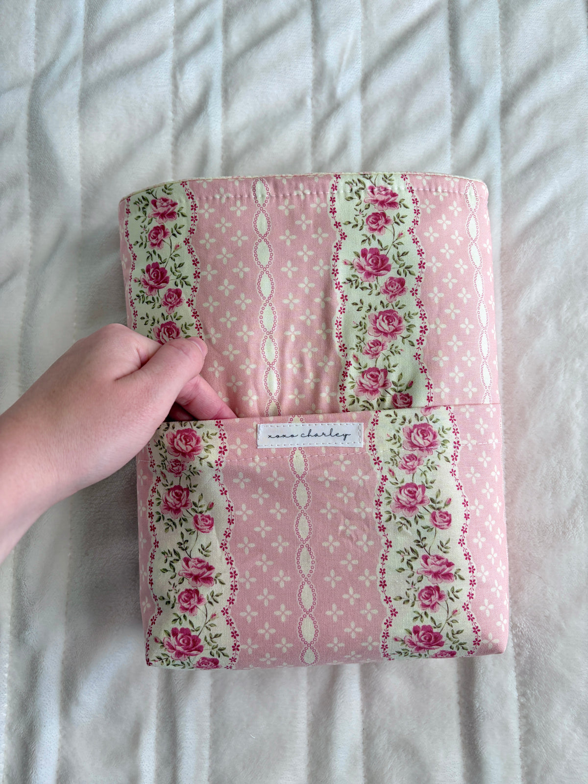 Pink and Yellow Floral Bible Sleeve