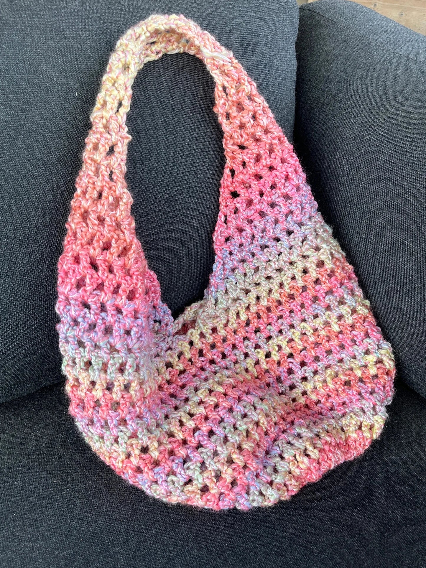 Rainbow Crocheted Market Bag