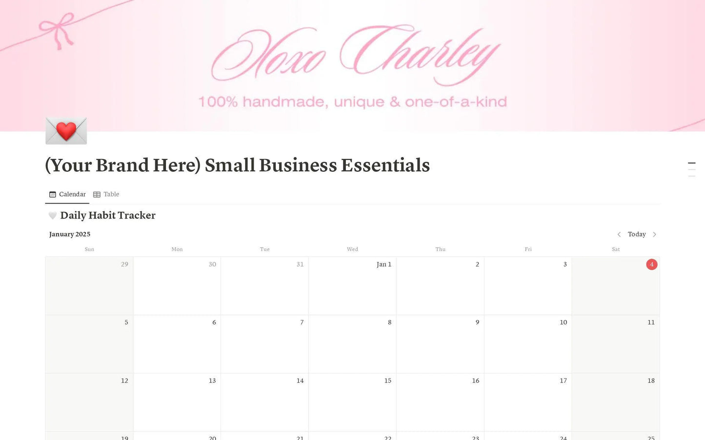 Notion Small Business Starter Pack Digital Template